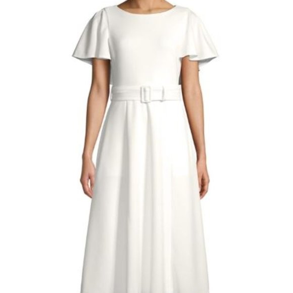 Calvin Klein Flutter-Sleeve A-Line Dress